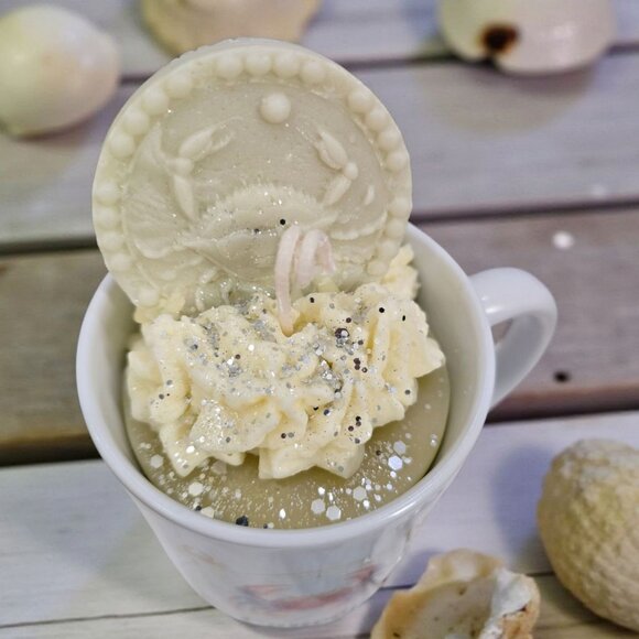 Cancer Zodiac Candle Gift Set ✦ Scented Mug Candle + Handmade Resin Keychain NWT - Picture 6 of 9